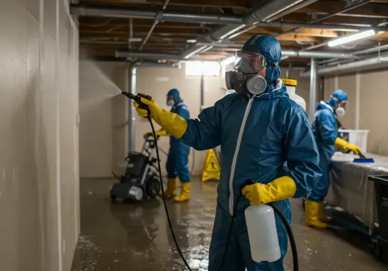 Basement Sanitization and Antimicrobial Treatment process in Stevensville, MI